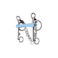 Mors pelham Metalab Flexi droit branches longues Bleu