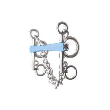 Mors pelham Metalab Flexi droit branches courtes Bleu Mors pelham Metalab Flexi droit branches courtes Bleu