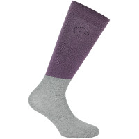 Chaussettes Equithème Compet Je t'aime Vieux rose / anthracite Chaussettes Equithème Compet Je t'aime Vieux rose / anthracite