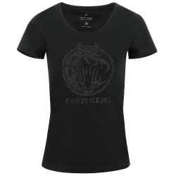 T-shirt Equithème Magali manches courtes Noir