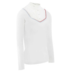 Polo Equithème Cabourg manches longues Blanc