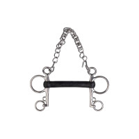 Mors Pelham Metalab caoutchouc souple droit