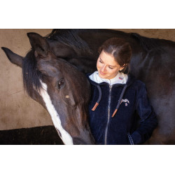 Sweat zip Emy Velvet Pénélope Bleu marine