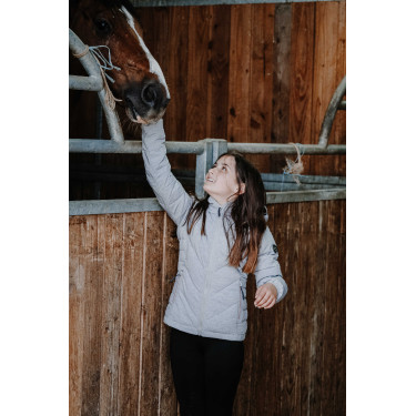 Veste matelassée Equithème Lara enfant Gris chiné