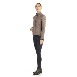 Veste courte matelassée Ego7 Atena femme Tourterelle Marron