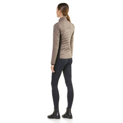 Veste courte matelassée Ego7 Atena femme Tourterelle Marron