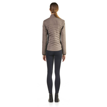 Veste courte matelassée Ego7 Atena femme Tourterelle Marron
