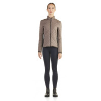 Veste courte matelassée Ego7 Atena femme Tourterelle Marron