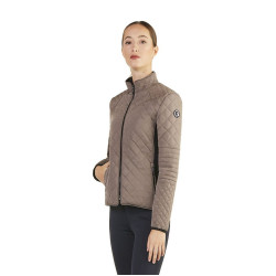 Veste courte matelassée Ego7 Atena femme Tourterelle Marron