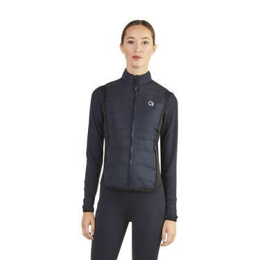Veste sans manches matelassé Ego7 Dea femme côtés stretch Marine Bleu marine