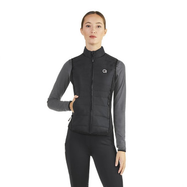 Veste sans manches matelassé Ego7 Dea femme côtés stretch Noir