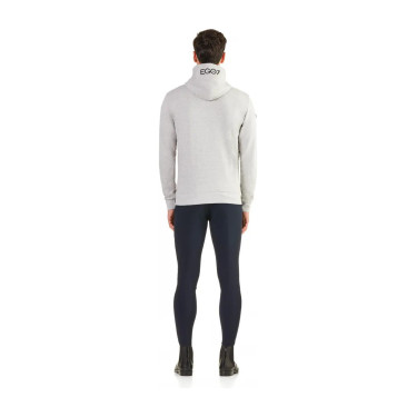 Sweat zippé à capuche Ego7 Z0W déperlant homme Gris mélange