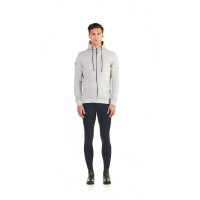 Sweat zippé à capuche Ego7 Z0W déperlant homme Gris mélange
