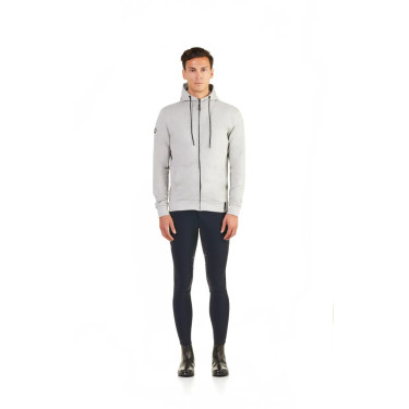 Sweat zippé à capuche Ego7 Z0W déperlant homme Gris mélange