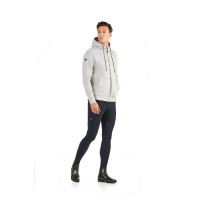 Sweat zippé à capuche Ego7 Z0W déperlant homme Gris mélange