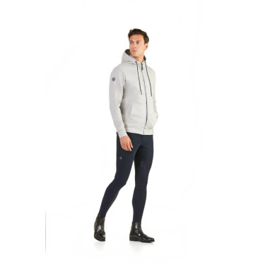 Sweat zippé à capuche Ego7 Z0W déperlant homme Gris mélange