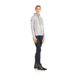 Sweat zippé à capuche Ego7 Z0W déperlant femme Gris mélange