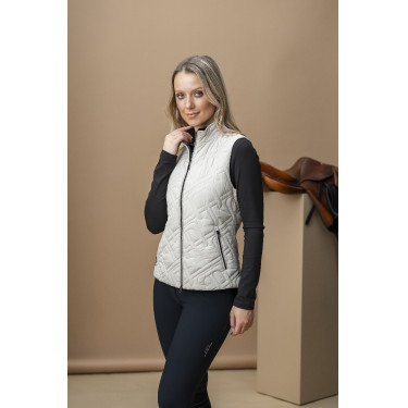 Doudoune sans manches Horseware AA Neve Monogram femme Ivoire Beige