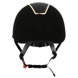 Casque Equithème Glint Lamé Noir / or rose nouveau modèle