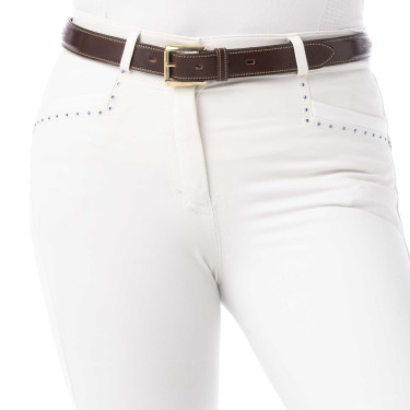 Pantalon Equithème Safir Blanc / bleu