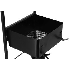 Chariot porte-selle court Hippotonic à panier Noir