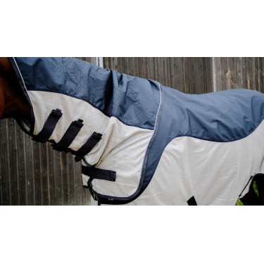 Chemise Tyrex Equithème Combofly Marine / gris Bleu