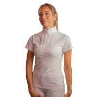 Polo de Concours Pénélope Florence Mesh manches courtes femme Blanc