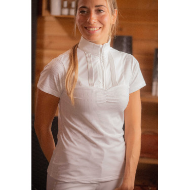Polo de Concours Pénélope Florence Mesh manches courtes femme Blanc Polo de Concours Pénélope Florence Mesh manches courtes femme Blanc