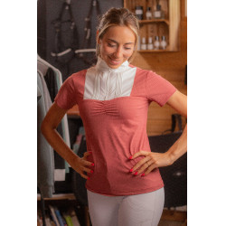 Polo de Concours Pénélope Florence Mesh manches courtes femme Terracotta Orange