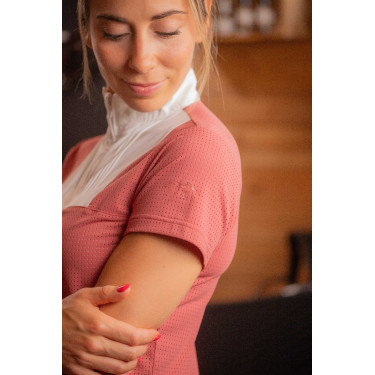 Polo de Concours Pénélope Florence Mesh manches courtes femme Terracotta Orange