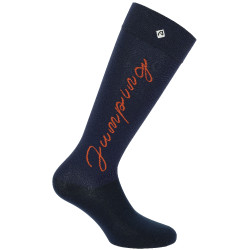 Chaussettes Equithème Jump Marine / orange Bleu Chaussettes Equithème Jump Marine / orange Bleu