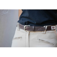Ceinture Pénélope Pearl Cognac / turquoise Marron