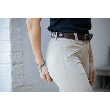 Ceinture Pénélope Pearl Havane / rose Marron