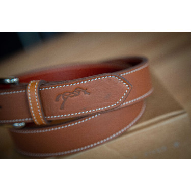 Ceinture Pénélope Initial Cognac Marron