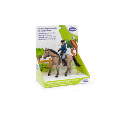 Cheval de promenade et son cavalier Papo