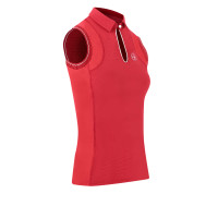 Polo Equithème Sarah sans manches Cerise Rouge Polo Equithème Sarah sans manches Cerise Rouge