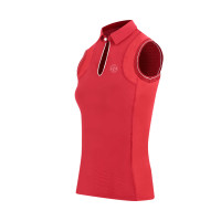 Polo Equithème Sarah sans manches Cerise Rouge Polo Equithème Sarah sans manches Cerise Rouge