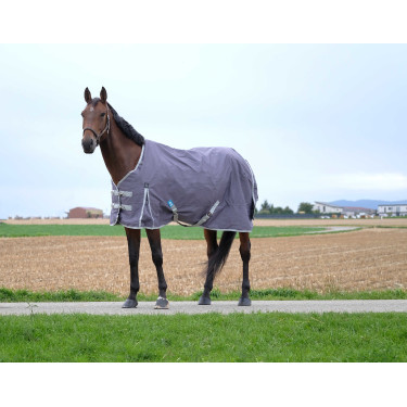 Couverture Equithème Tyrex 1200D recyclée Taupe Marron