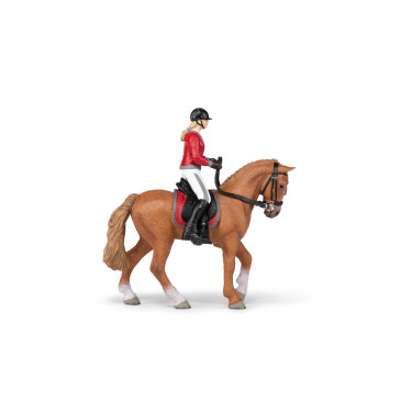 Cheval de promenade et sa cavalière Papo