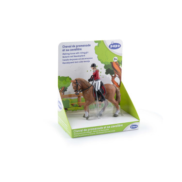 Cheval de promenade et sa cavalière Papo