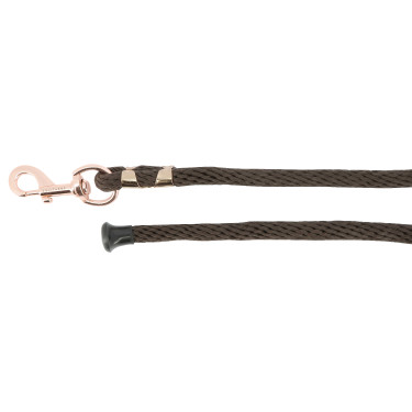 Longe d'attache Equithème Soft rose gold Chocolat Marron