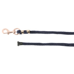 Longe d'attache Equithème Soft rose gold Bleu marine