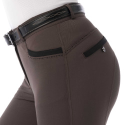 Pantalon Equithème Safir Marron / noir