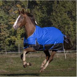Couverture Equithème Tyrex 1200D Aisance Bleu / noir