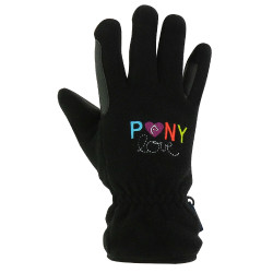 Gants Equi-Kids PonyLove Noir