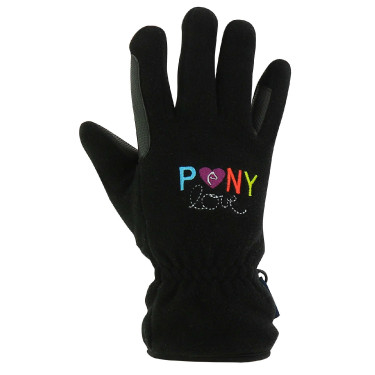 Gants Equi-Kids PonyLove Noir