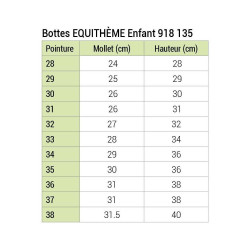 Bottes Equithème Enfant Noir