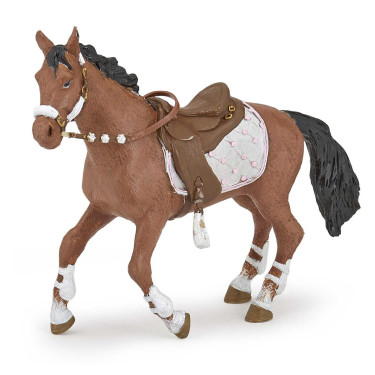 Figurine Cheval de la cavalière fashion hiver Papo