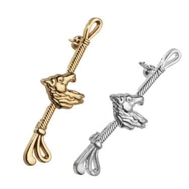 Épingle à cravate tête de cheval Argenté