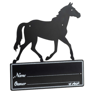Plaque de box Silhouette de cheval